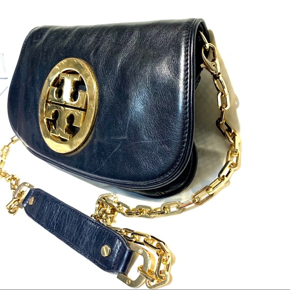 AUTHENTIC TORY BURCH SIGNATURE LOGO SHOULDER BAG - Picture 2 of 6
